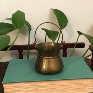 Petite Brass Bucket with Handle